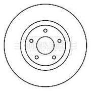 Borg & Beck Front Brake Vented Discs & Pads fits Nissan Juke 2014-2019 1.6