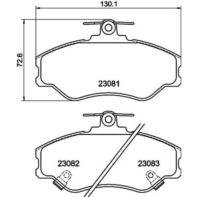 Mintex Front Brake Pad Set fits Hyundai H100 1993-2003 2.5
