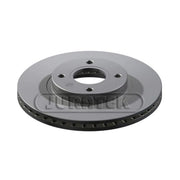 Juratek Front Brake Vented Discs & Pads fits Ford Fiesta VII 2018 on 1.5