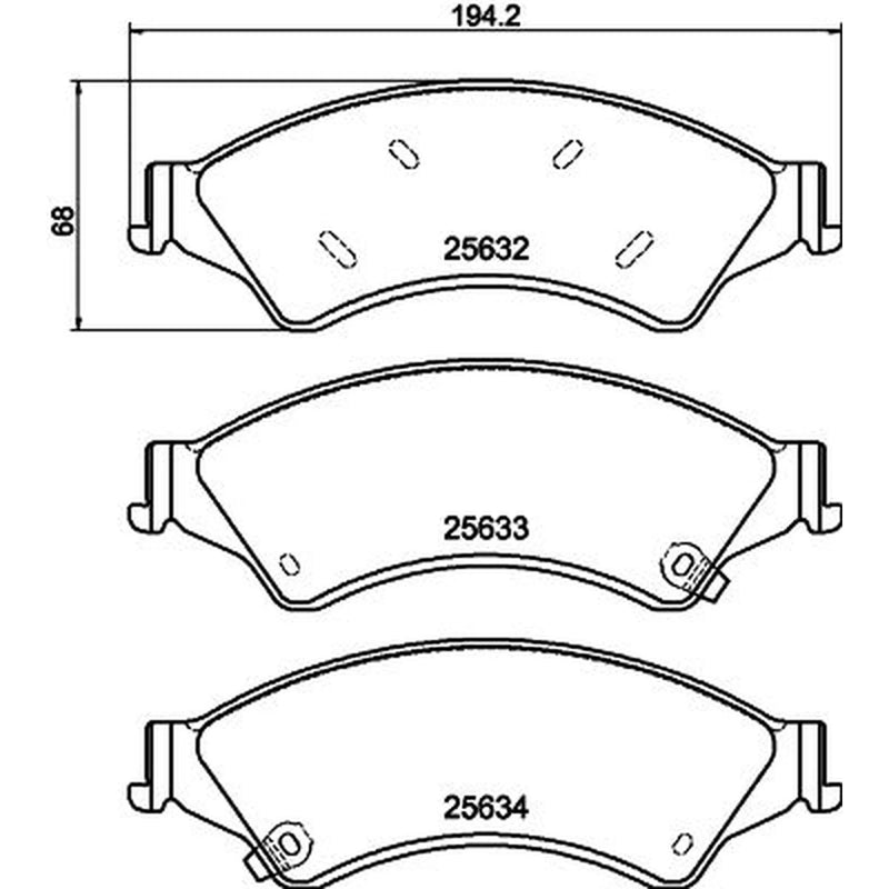 DON Front Brake Pad Set fits Ford Ranger 2011 on 2.2 2.5 3.2
