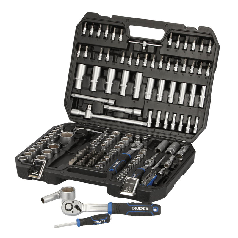 Draper HI-TORQ Metric Socket Set, 1/4", 3/8" & 1/2" Sq. Dr. (171 Piece) Draper - Dynamic Drive