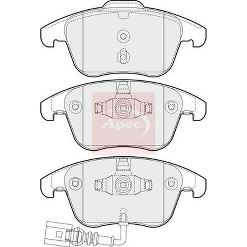 Apec Front Brake Pad Set fits Audi Q3 2011-2018 1.4 2.0