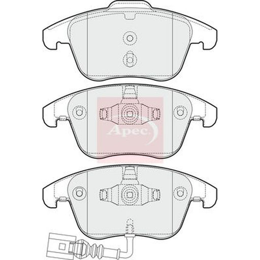Apec Front Brake Pad Set fits Audi Q3 2011-2018 1.4 2.0