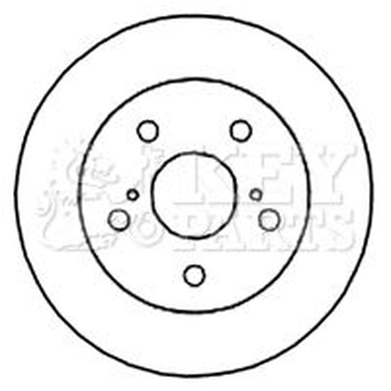 Key Parts Front & Rear Brake Discs & Pads fits Toyota Auris 2006-2012 1.8