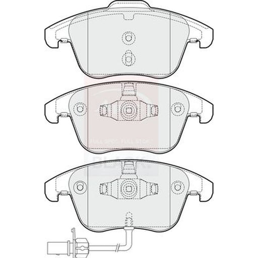 Apec Black Front Brake Pad Set fits Audi A4 Allroad B8 2009-2016 2.0