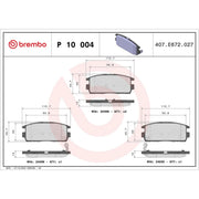 Brembo Rear Brake Pad Set fits Chevrolet Captiva 2006-2018 2.0 2.2 2.4 3.0 3.2