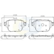 Comline 4 x Rear Brake Pad Set fits Mercedes-Benz Cls 2017-2018