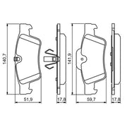 Bosch Front & Rear Pads fits Mercedes-Benz G-Class 2004-2018