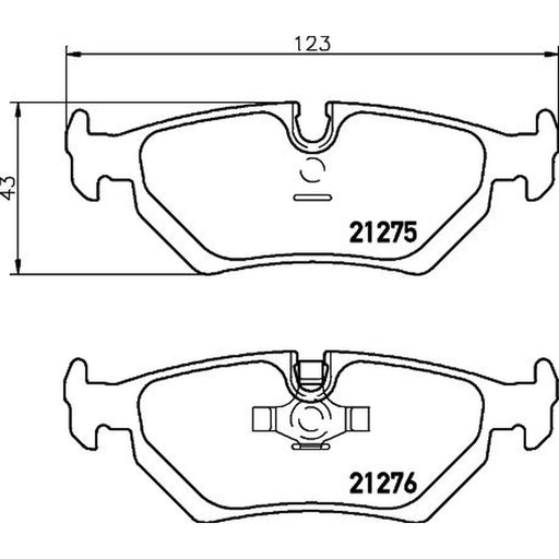 Mintex Rear Brake Pad Set fits Aston Martin DB7 Vantage 1994-1999 3.2