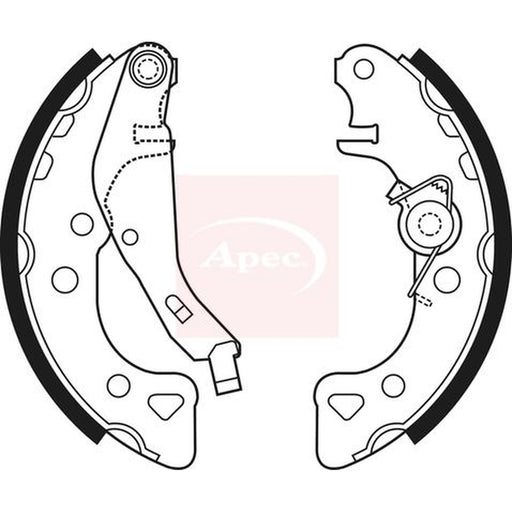 Apec Brake Shoe Set Axle Kit fits Citroën Ax 1994-1997