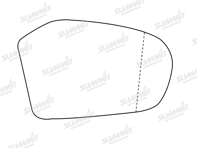 Summit Stick-On Anti Dazzle Mirror Glass fits Mercedes A B Class 05 on RHS Summit - Bars 4 Cars