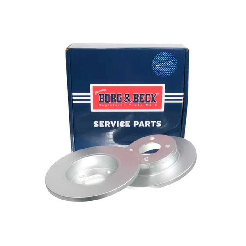 Borg & Beck 2 x Solid Brake Discs fits Nissan Micra II 1992-2003 1.0 1.3 1.4
