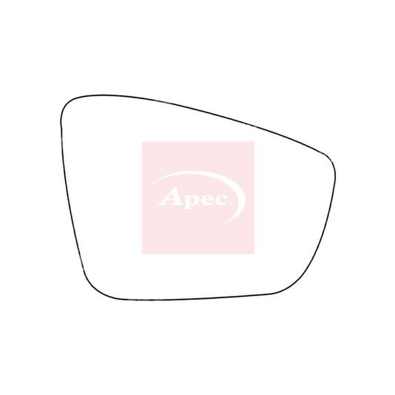Apec Exterior Wing Mirror Glass Right fits Skoda Fabia II 2006-2014 1.2 1.4 1.6