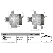 Denso Car Alternator 12V DAN1137