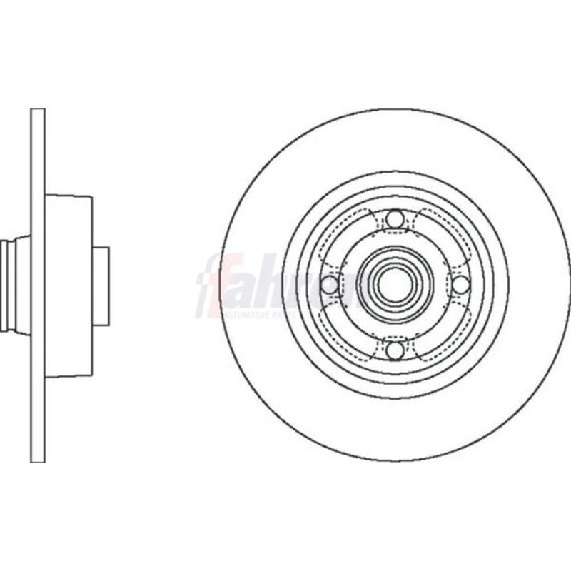 Fahren 2 x Solid Rear Brake Discs FBD6470-x2