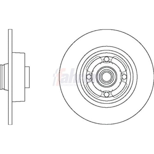 Fahren 2 x Solid Rear Brake Discs FBD6470-x2