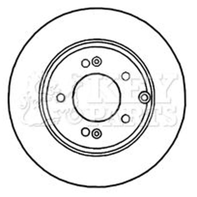 Key Parts 2 x Vented Front Brake Discs KBD5906S-x2
