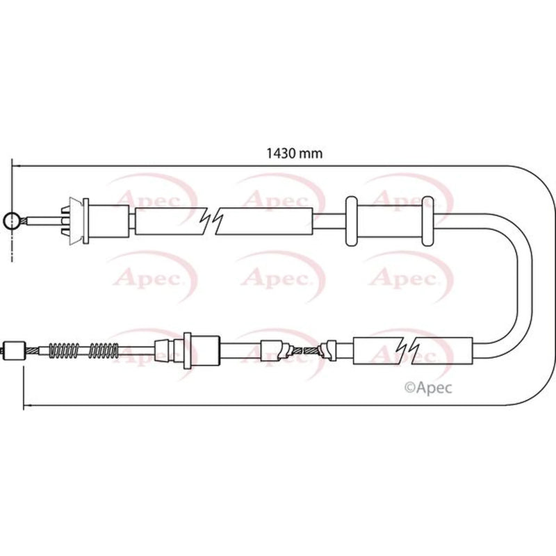 Apec Handbrake Cable Right Rear CAB1159