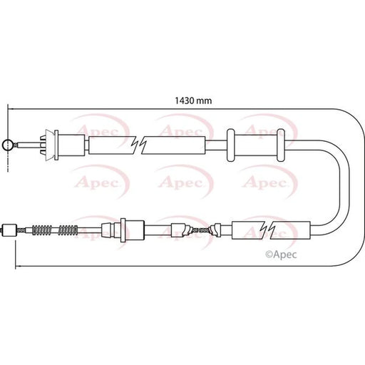 Apec Handbrake Cable Right Rear CAB1159