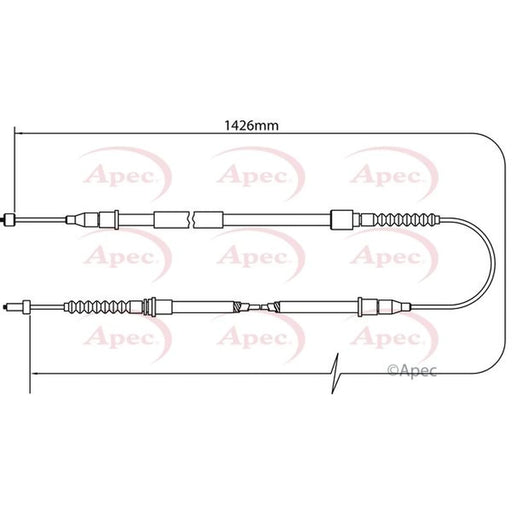 Apec Handbrake Cable Left Rear CAB1468