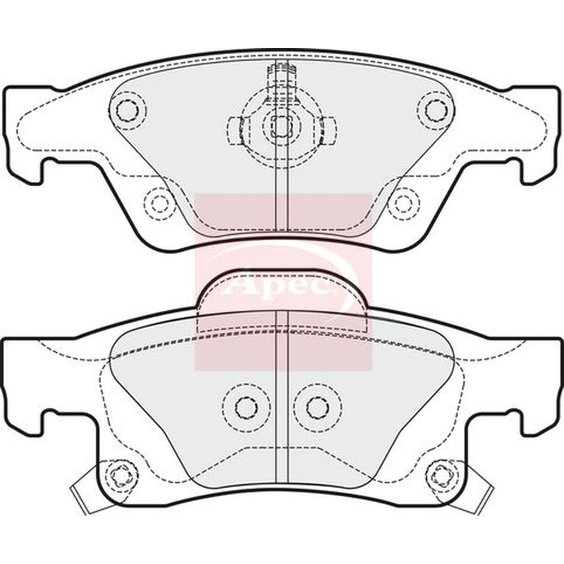 Apec Rear Brake Solid Discs & Pads fits Jeep Grand Cherokee IV 2011 on 3.0