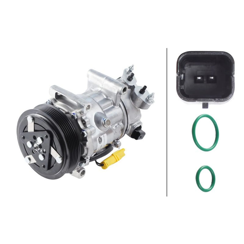 Hella Air Conditioning Compressor fits Citroën Berlingo Box Body 2008-2021 1.6