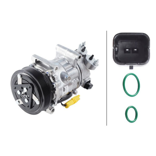 Hella Air Conditioning Compressor fits Citroën Berlingo Box Body 2008-2021 1.6