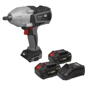Premier SV20 Series Cordless Impact Wrench Kit 20V 4Ah - 2 Batteries Sealey Premier - Dynamic Drive