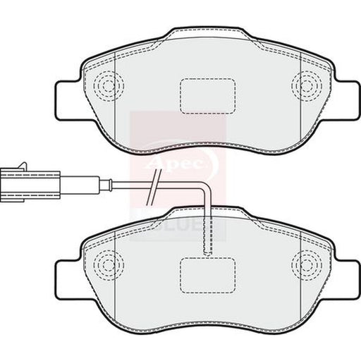 Apec Front Brake Pad Set fits Fiat 500 2007 on 1.3