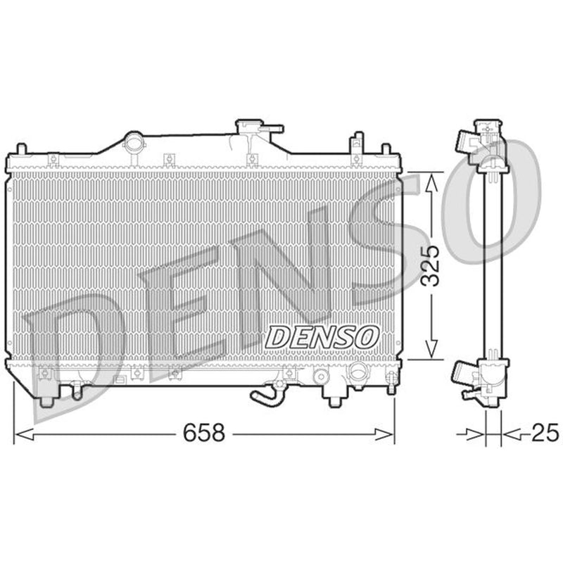 Denso Engine Radiator fits Toyota Avensis 2000-2003 2.0
