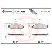 Brembo 4 x Front Brake Pad Set fits Nissan Leaf 2017 on