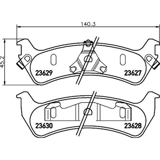 Mintex Front & Rear Pads fits Jeep Grand Cherokee 1991-1999 4.0 5.2