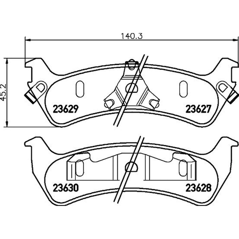 Mintex Rear Brake Pad Set fits Ford Usa Explorer 1994-2002 4.0 4.9
