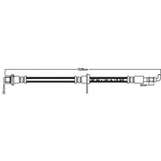 Abtex Brake Hydraulic Hose Line Front Left fits Citroën C1 2005-2014 1.0 1.4