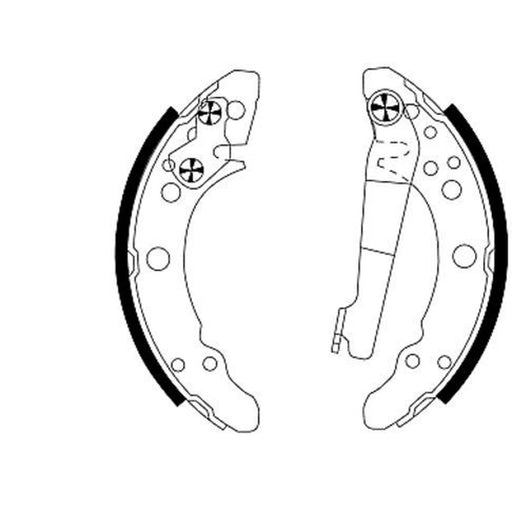 Mintex 4 x Brake Shoe Set Axle Kit fits Audi 100 C1 1968-1976 1.6 1.8