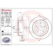 Brembo 2 x Solid Brake Discs fits Jeep Wrangler III 2007-2011 2.8 3.6 3.8