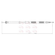 Apec Handbrake Cable Right Rear fits Fiat Panda 2004 on 1.2 1.3