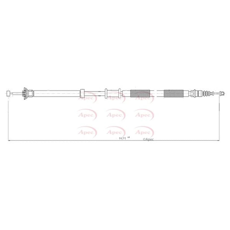 Apec Handbrake Cable Right Rear CAB1279
