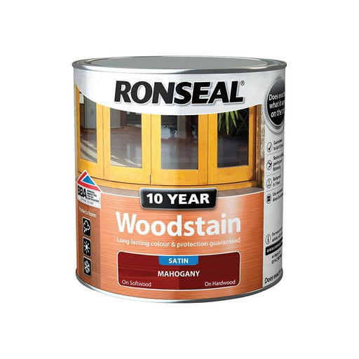 Ronseal 10 Year Woodstain Mahogany 2.5 litre Ronseal - Dynamic Drive