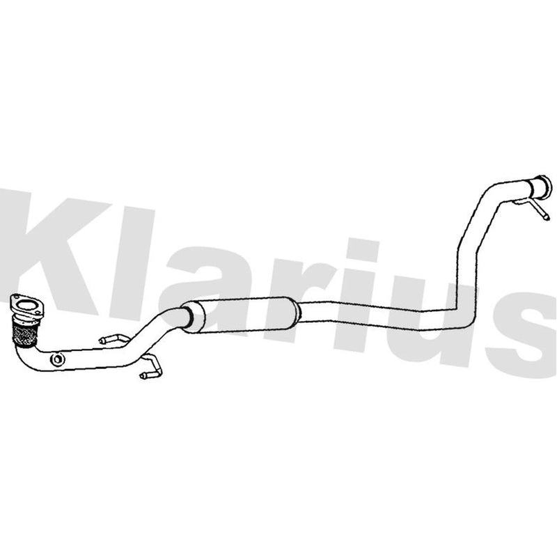 Klarius Box With Centre Pipe Centre fits Hyundai I10 I 2008-2013 1.2