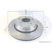 Comline Rear Brake Discs & Pads fits BMW X3 2003-2011 2.0 2.5 3.0