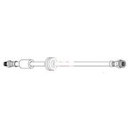 Apec Brake Hydraulic Hose Line Rear fits Fiat 500X 2014-2020 1.3 1.4 1.6 2.0