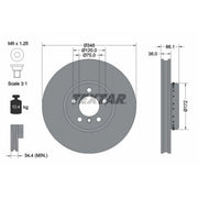 Textar 2 x Front Two-Piece Brake Disc Brake Discs 92253725