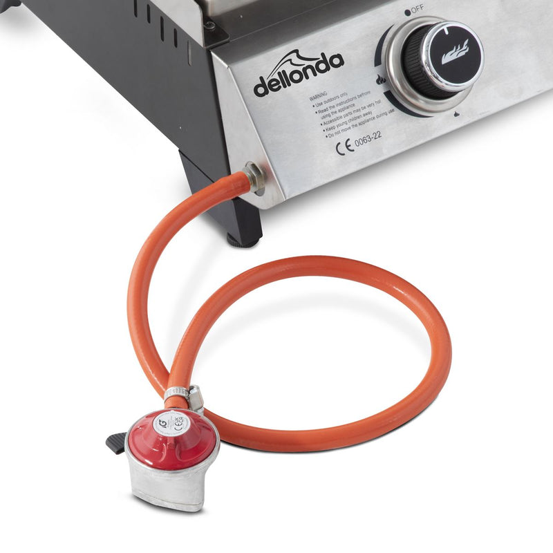 Dellonda 4 Burner Stainless Steel Portable Gas Plancha with Warming Rack 10kW Dellonda - Dynamic Drive