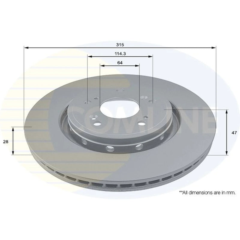 Comline Front & Rear Brake Discs & Pads fits Honda Cr-V IV 2012-2018 2.2 2.4