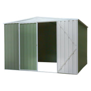 Dellonda Galvanised Steel Metal Garden Shed - Green Dellonda  - Dynamic Drive