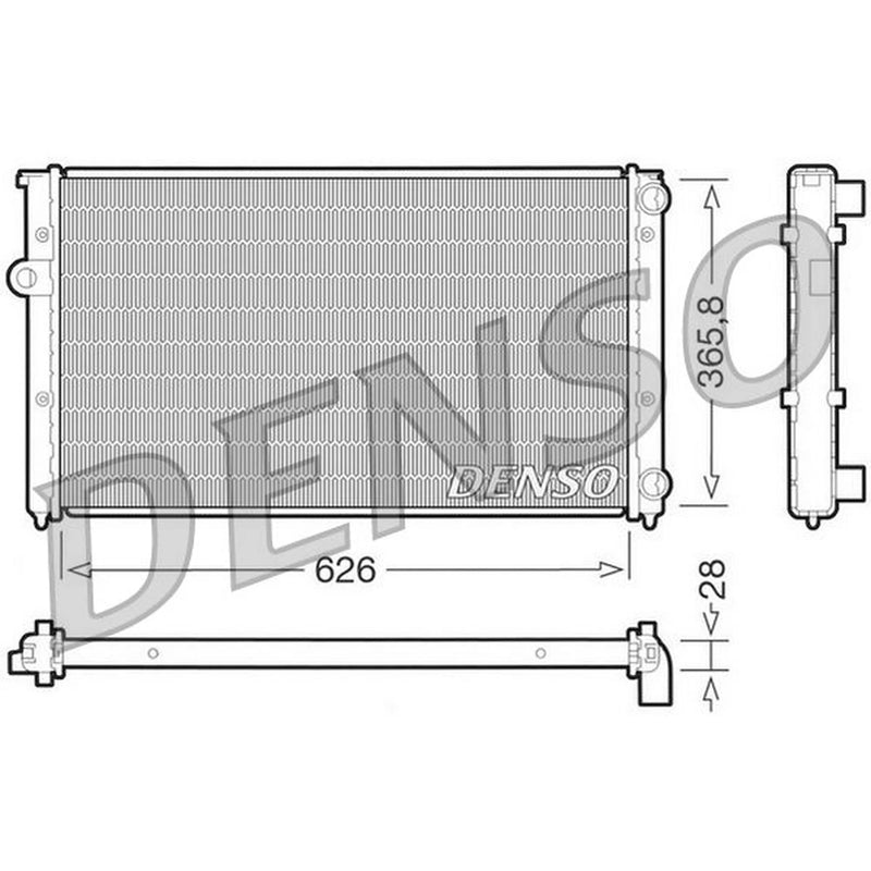 Denso Engine Radiator fits VW Golf 1991-2002 1.9
