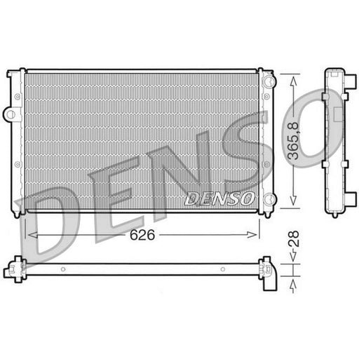 Denso Engine Radiator fits VW Golf 1991-2002 1.9