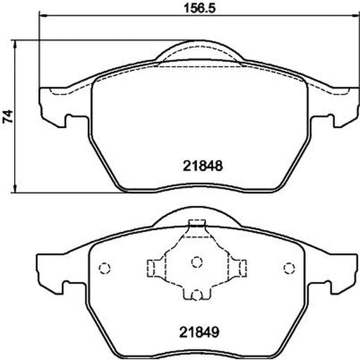 DON Front Brake Pad Set fits Ford Galaxy 1995-2006 1.9 2.0 2.3 2.8
