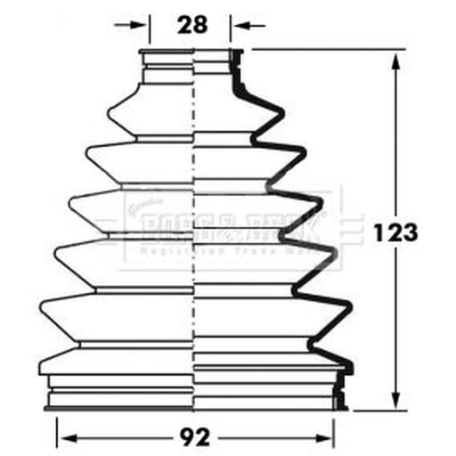 Borg & Beck Drive Shaft Bellow Kit Wheel Side Thermoplast BCB6014